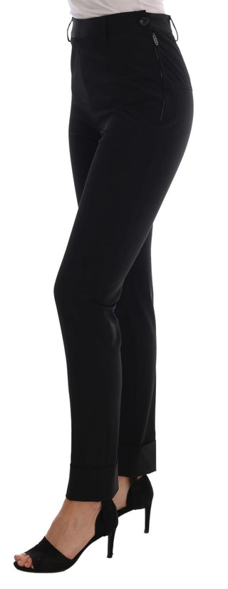 Schwarze Stretch-Leggings Hose