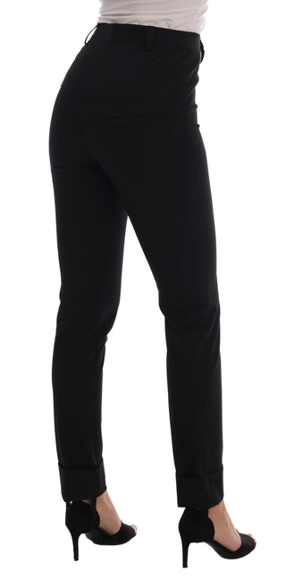 Schwarze Stretch-Leggings Hose