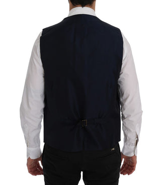 Blaue STAFF Weste aus Wollstretch