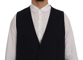 Blaue STAFF Weste aus Wollstretch
