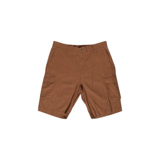 Braune Leinen-Bermudashorts