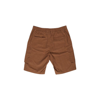Braune Leinen-Bermudashorts