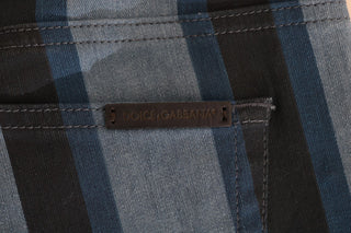 Jeans de algodón a rayas GIRLY azules