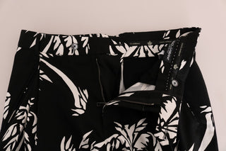 Pantalones de algodón elásticos negros Tree