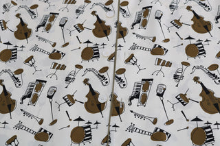 Camisa de seda blanca con estampado JAZZ