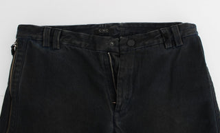 Blaue, schmal geschnittene Jeans aus Baumwolle