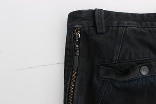 Blaue, schmal geschnittene Jeans aus Baumwolle
