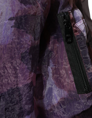 Chaqueta blusón con capucha para hombre en camuflaje púrpura