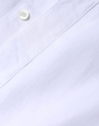 White Cotton Formal Men GOLD Dress Shirt