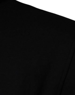 Schwarzer Medusa Baumwoll-Kapuzenpullover Pullover Sweatshirt