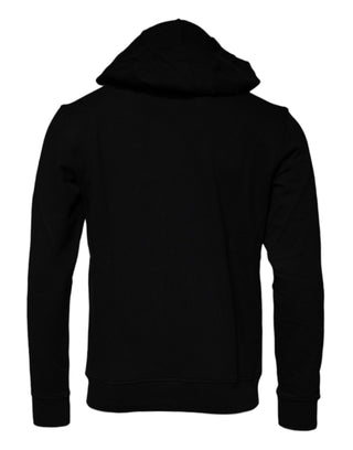 Schwarzer Medusa Baumwoll-Kapuzenpullover Pullover Sweatshirt