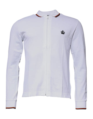 Herren-Sweatshirt mit durchgehendem Reißverschluss „White Crown“
