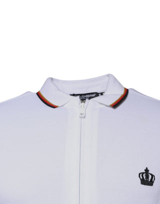 Herren-Sweatshirt mit durchgehendem Reißverschluss „White Crown“