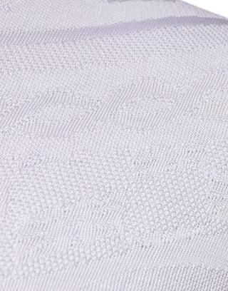Weißer Seiden-Rundhals-Herrenpullover