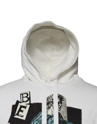 Weißer Caesar Baumwoll-Kapuzenpullover