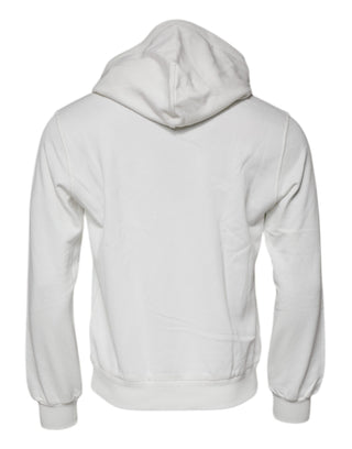 Weißer Caesar Baumwoll-Kapuzenpullover