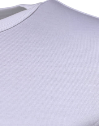 Camiseta blanca Panda King de algodón con cuello redondo