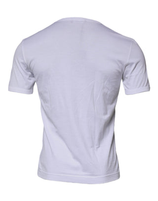 Weißes Panda King Baumwoll-Rundhals-T-Shirt