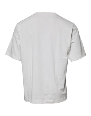 Camiseta blanca DG Logo con cuello redondo y mangas cortas