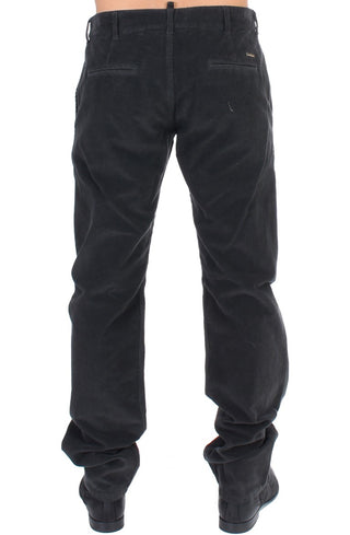 Schwarze Cordhose aus Baumwolle mit geradem Schnitt