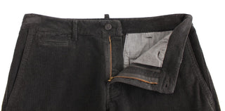 Schwarze Cordhose aus Baumwolle mit geradem Schnitt