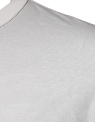 Camiseta blanca DG Logo de algodón con cuello redondo