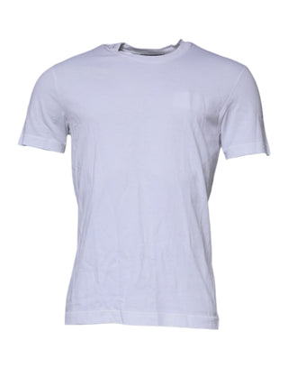 Camiseta blanca DG Logo de algodón con cuello redondo
