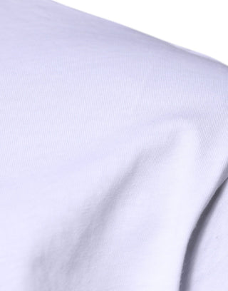 Camiseta blanca DG Logo de algodón con cuello redondo