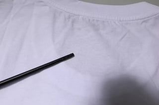 Camiseta blanca DG Logo de algodón con cuello redondo