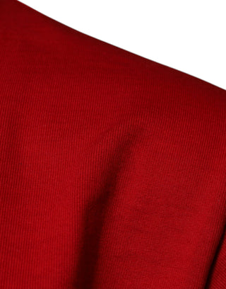 Camiseta roja de algodón DG con cuello redondo