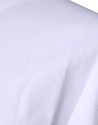 Weißes DG Logo Baumwoll-Rundhals-T-Shirt