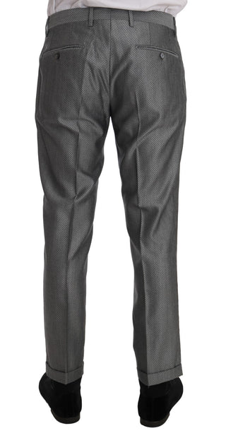 Schwarzer Stretch-Anzug mit Kristallbienen-Slim-Fit