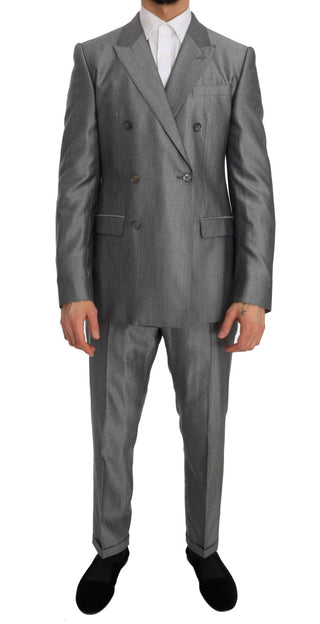 Schwarzer Stretch-Anzug mit Kristallbienen-Slim-Fit