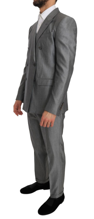 Schwarzer Stretch-Anzug mit Kristallbienen-Slim-Fit