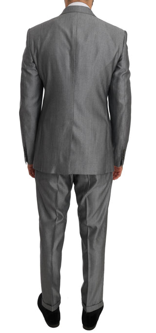 Schwarzer Stretch-Anzug mit Kristallbienen-Slim-Fit
