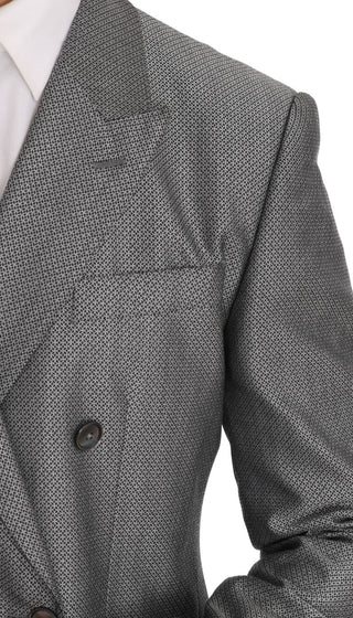 Schwarzer Stretch-Anzug mit Kristallbienen-Slim-Fit