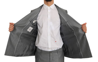 Schwarzer Stretch-Anzug mit Kristallbienen-Slim-Fit