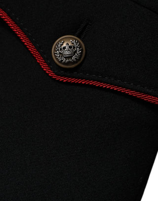 Schwarze einreihige Trenchcoat-Jacke