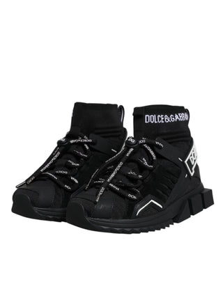 Schwarze Sorrento Socken-Sneaker