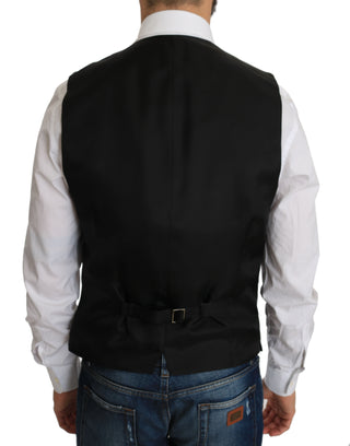 Chaleco de vestido de seda negra