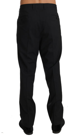 Formelle Hose aus schwarzer Stretch-Wolle