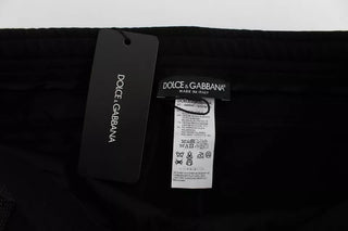 Pantalones casuales de lana gris y negro con rayas