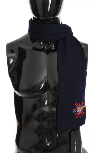 Blauer Schal aus Wolle #DGLovesLondon