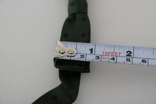 Grüne gepunktete Seidenfliege mit verstellbarem Halsband