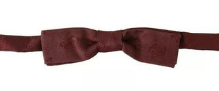 Bordeaux Seiden-Faillenfliege mit Blumenmuster, verstellbar