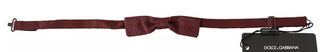Bordeaux Seiden-Faillenfliege mit Blumenmuster, verstellbar
