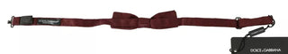Bordeaux Seiden-Faillenfliege mit Blumenmuster, verstellbar