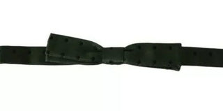 Corbata de hombre de seda verde con puntos