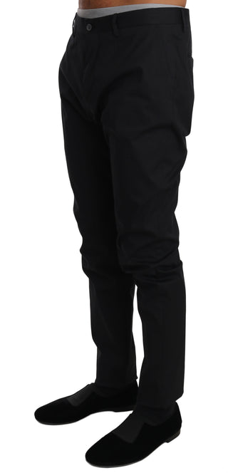 Schwarze, dehnbare formelle Hose