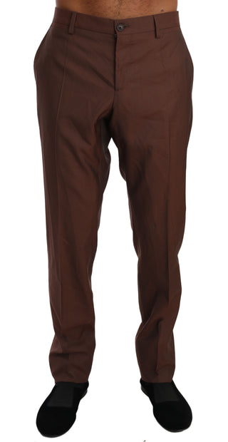 Braune Hose aus Wolle und Seide